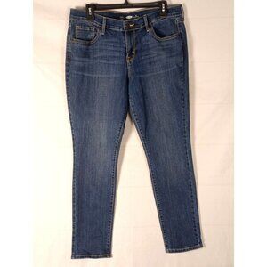 Old Navy Mid Rise Skinny Jeans Womens 12 Short Blue Stretch Excellent Denim